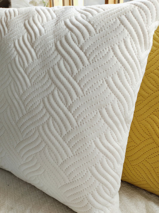 FUNDA COJÍN TRENZA CRUDO
